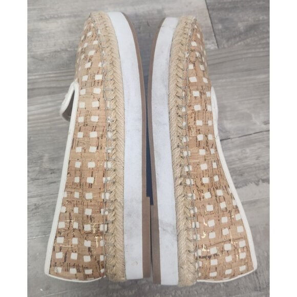 Sondra Roberts Women's Sz. 7 Ellie Cork Metallic Weaved Espadrille Loafers - Picture 9 of 10